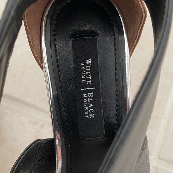 White House Black Market “Melodie” Heel Black & Tan Size 7.5 - Picture 5 of 11